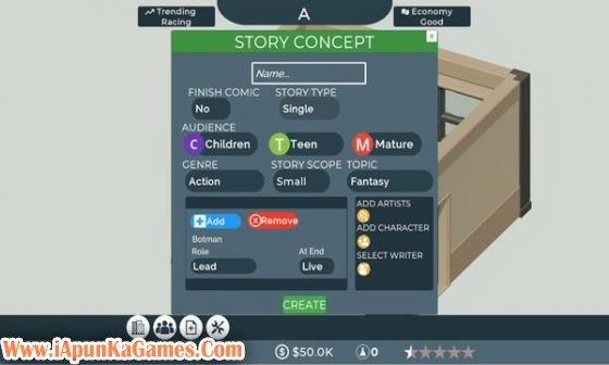 Comic Book Tycoon Screenshot 3, Full Version, PC Game, Download Free